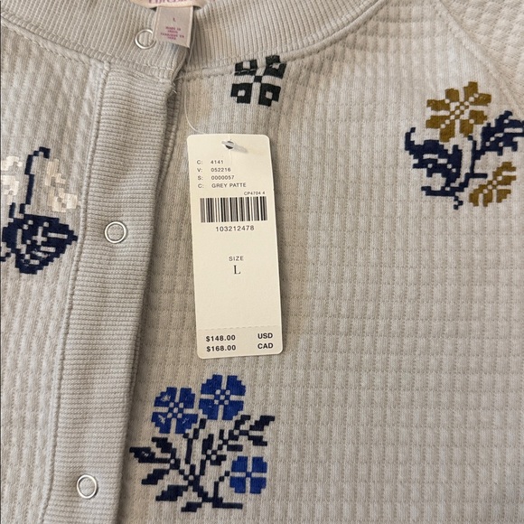 NWT Size L - LyreBird Printed Quilted Knit Cotton Sweatshirt (NWT US$ 148) - Picture 14 of 16